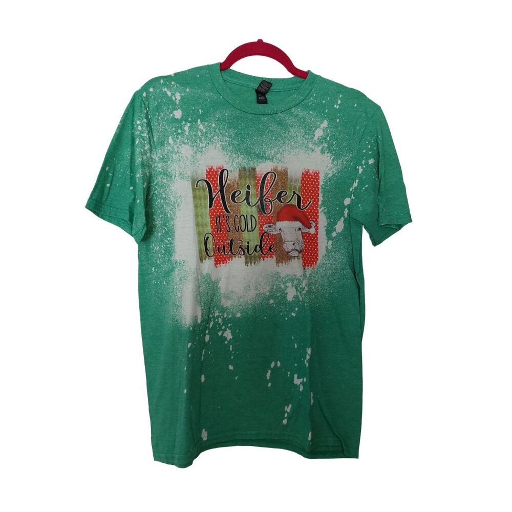 Heifer Its Cold Outside Green Unisex T-Shirt M